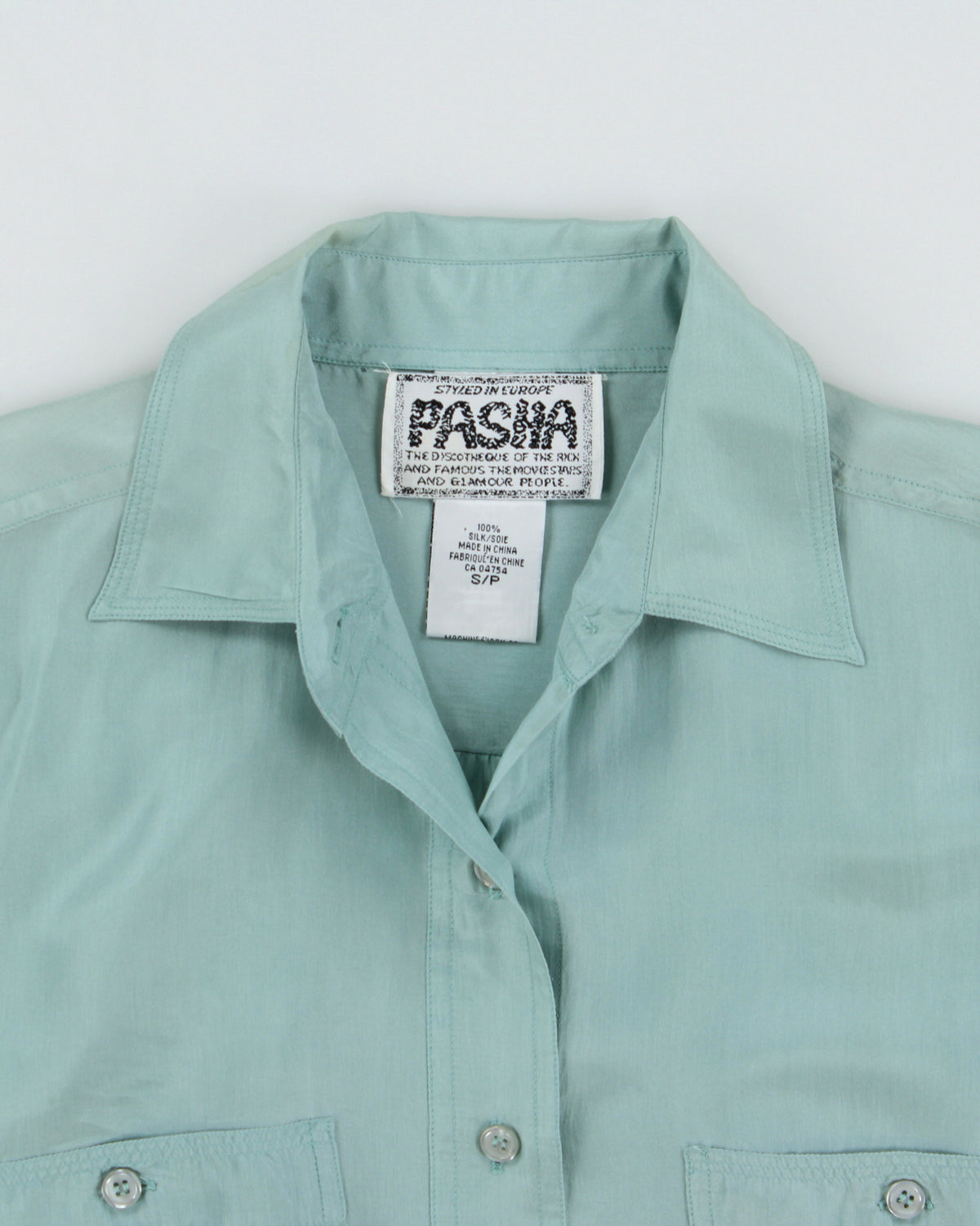 Vintage 1990s Pasha Silk Short Sleeve Shirt - S