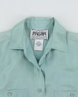 Vintage 1990s Pasha Silk Short Sleeve Shirt - S