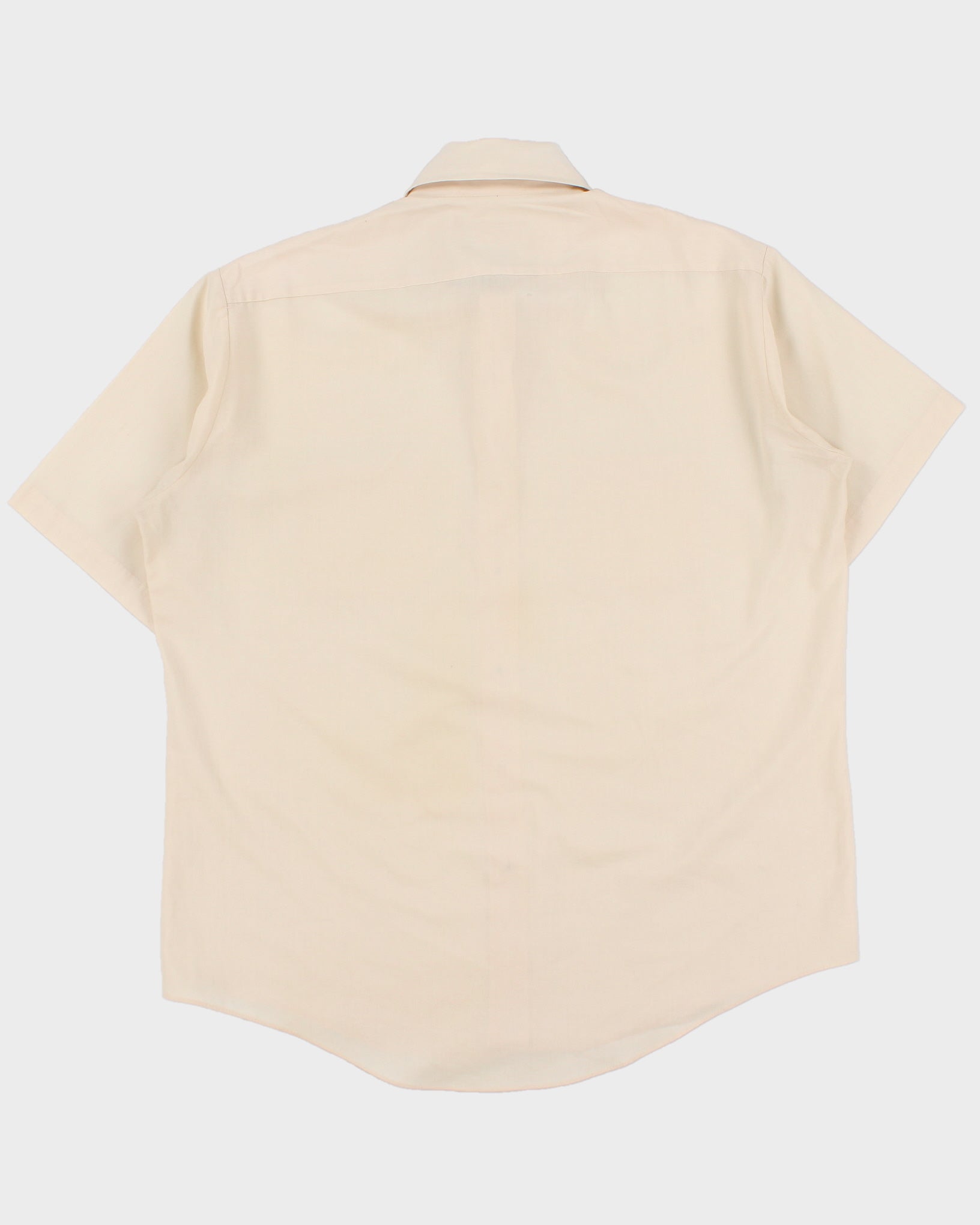 Vintage 1970s Wedgefield Cream Relaxed Fit Short Sleeve Pocket Shirt - L