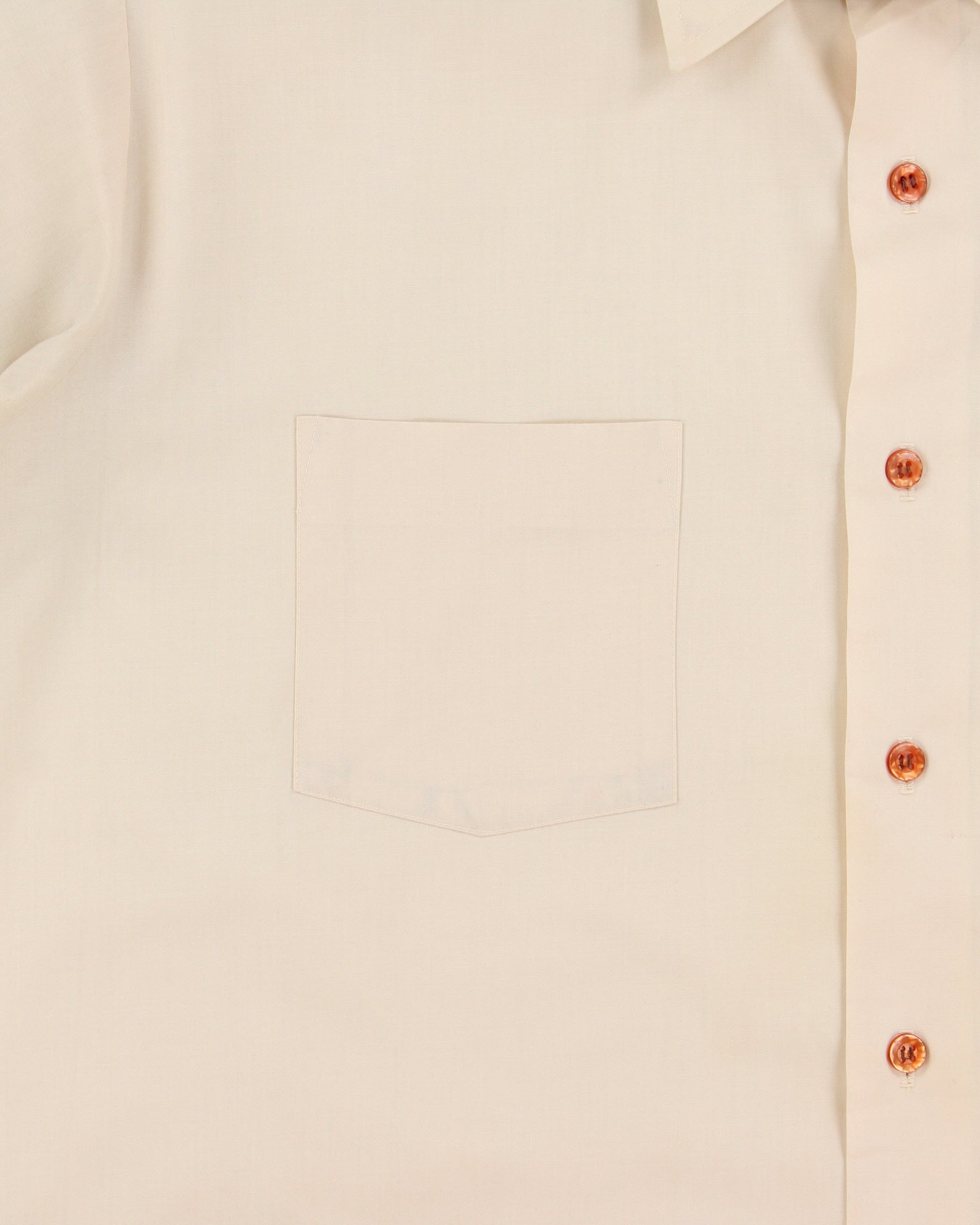 Vintage 1970s Wedgefield Cream Relaxed Fit Short Sleeve Pocket Shirt - L