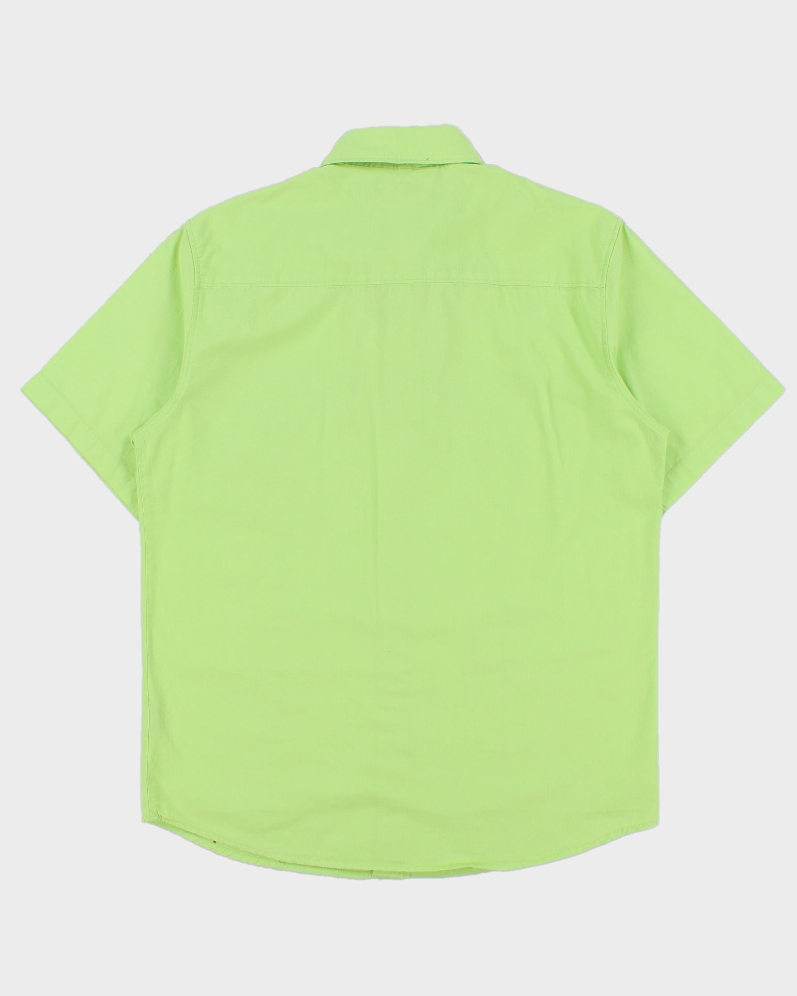 Vintage Y2K 00s Britches Lime Short Sleeve Panel Pocket Shirt - M
