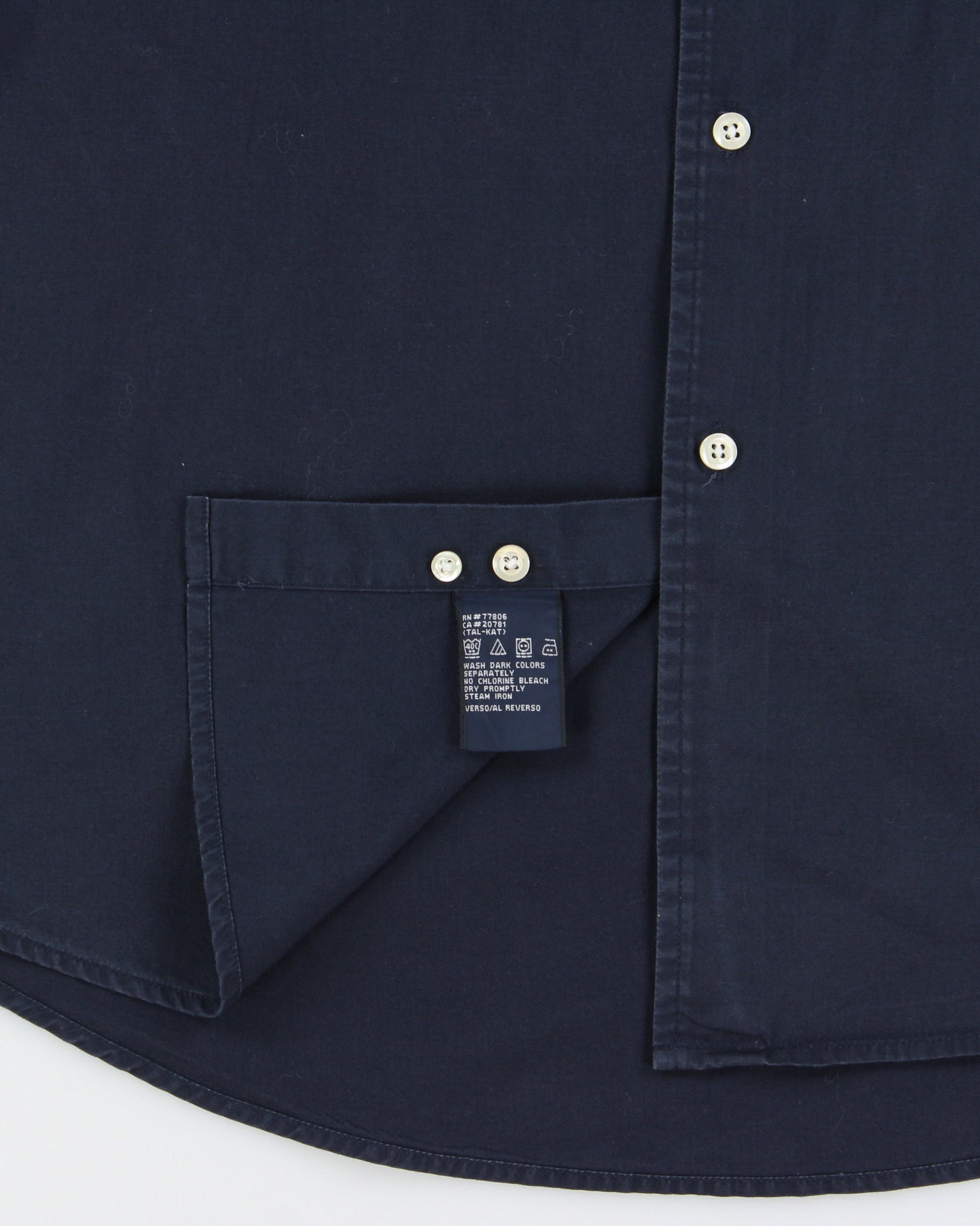 Vintage 1990s Tommy Hilfiger Navy Classic Strip Logo Relaxed Fit Short Sleeve Shirt - L