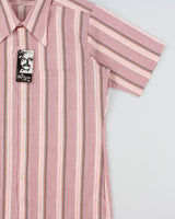 DSWT Vintage 1970s Oleg Cassini By Burma Striped Short Sleeve Shirt - L