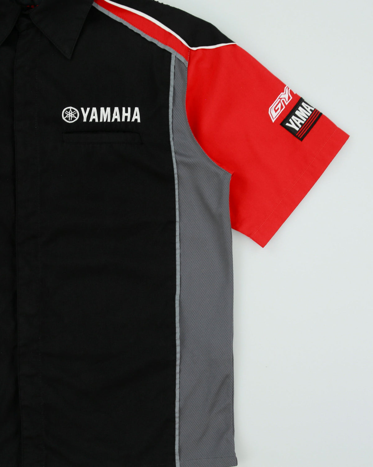 Vintage Y2K 00s Yamaha Racing Embroidered 3M Moto GP Short Sleeve Pit Crew Shirt - S