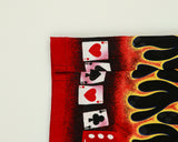 Vintage Y2K 00s Las Vegas Casino Flames Short Sleeve Bowling Shirt - L