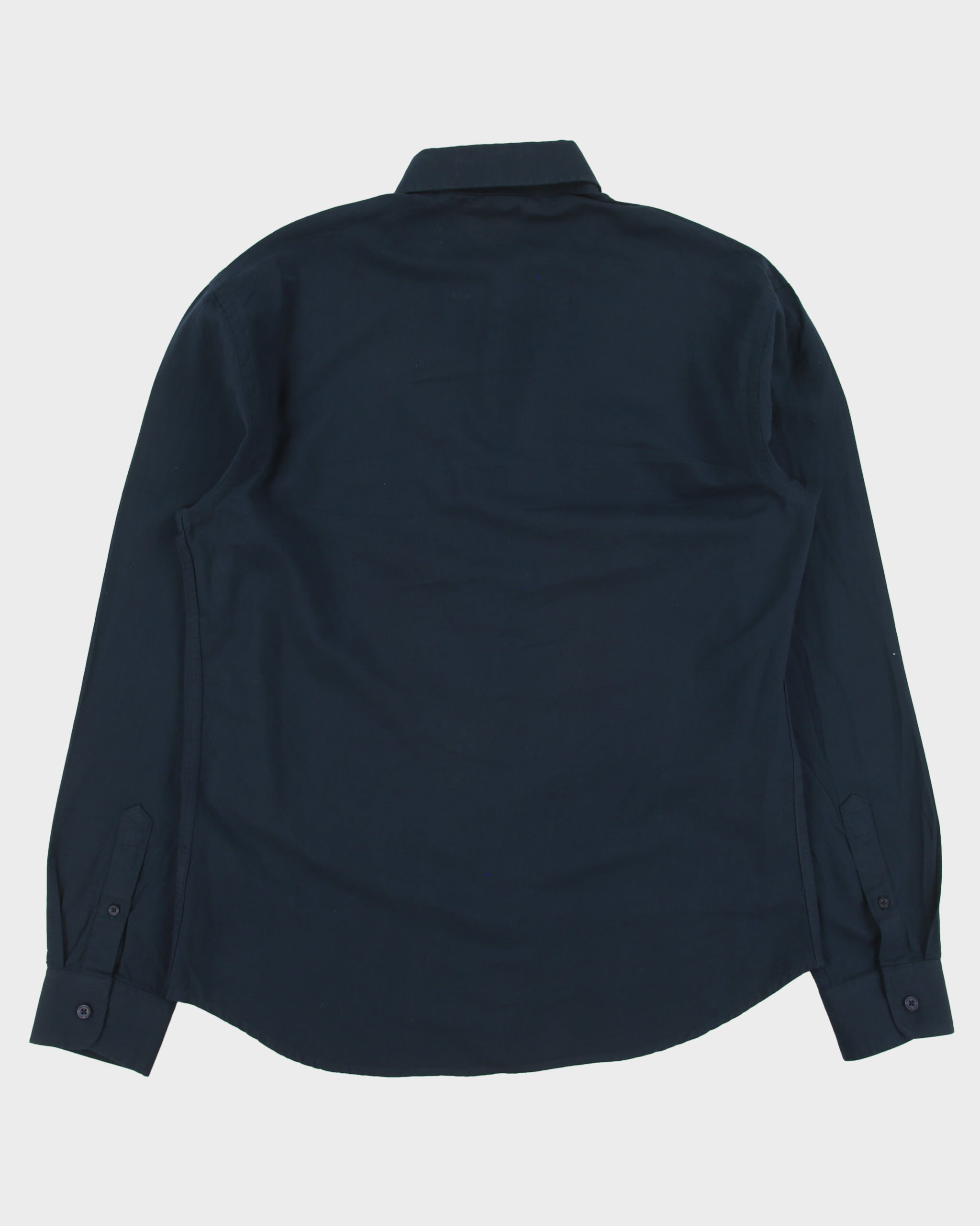 Vintage Hackett x Aston Martin Racing Navy Embroidered Long Sleeve Motorsport Shirt - L