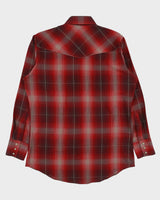 Vintage Y2K 00s Ely Cattleman Plaid Pearl Snap Button Long Sleeve Western Shirt - M