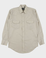 Vintage Y2K 00s Roper Pattern Striped Pearl Snap Button Long Sleeve Western Shirt - S