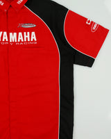 Vintage Y2K 00s Yamaha Factory Racing Riverside Embroidered Made In Canada Short Sleeve Pit Crew Shirt - XL