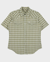 Vintage Y2K 00s Calvin Klein Jeans Plaid Pearl Snap Button Seersucker Short Sleeve Western Shirt - L
