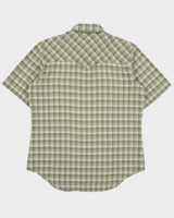 Vintage Y2K 00s Calvin Klein Jeans Plaid Pearl Snap Button Seersucker Short Sleeve Western Shirt - L