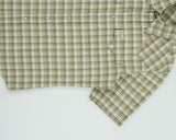 Vintage Y2K 00s Calvin Klein Jeans Plaid Pearl Snap Button Seersucker Short Sleeve Western Shirt - L