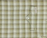 Vintage Y2K 00s Calvin Klein Jeans Plaid Pearl Snap Button Seersucker Short Sleeve Western Shirt - L