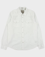 Vintage Y2K 00s Guess Pattern Striped Pearl Snap Button Western Slim Fit Long Sleeve 'Austin' Shirt - L