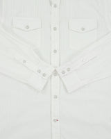 Vintage Y2K 00s Guess Pattern Striped Pearl Snap Button Western Slim Fit Long Sleeve 'Austin' Shirt - L