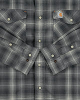 Vintage Carhartt Rugged Flex Plaid Pearl Snap Button Regular Fit Long Sleeve Workwear Shirt - M