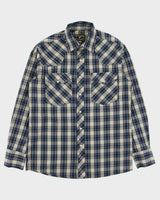 Vintage 1990s Wyoming Trader Plaid Pearl Snap Button Long Sleeve Western Shirt - S
