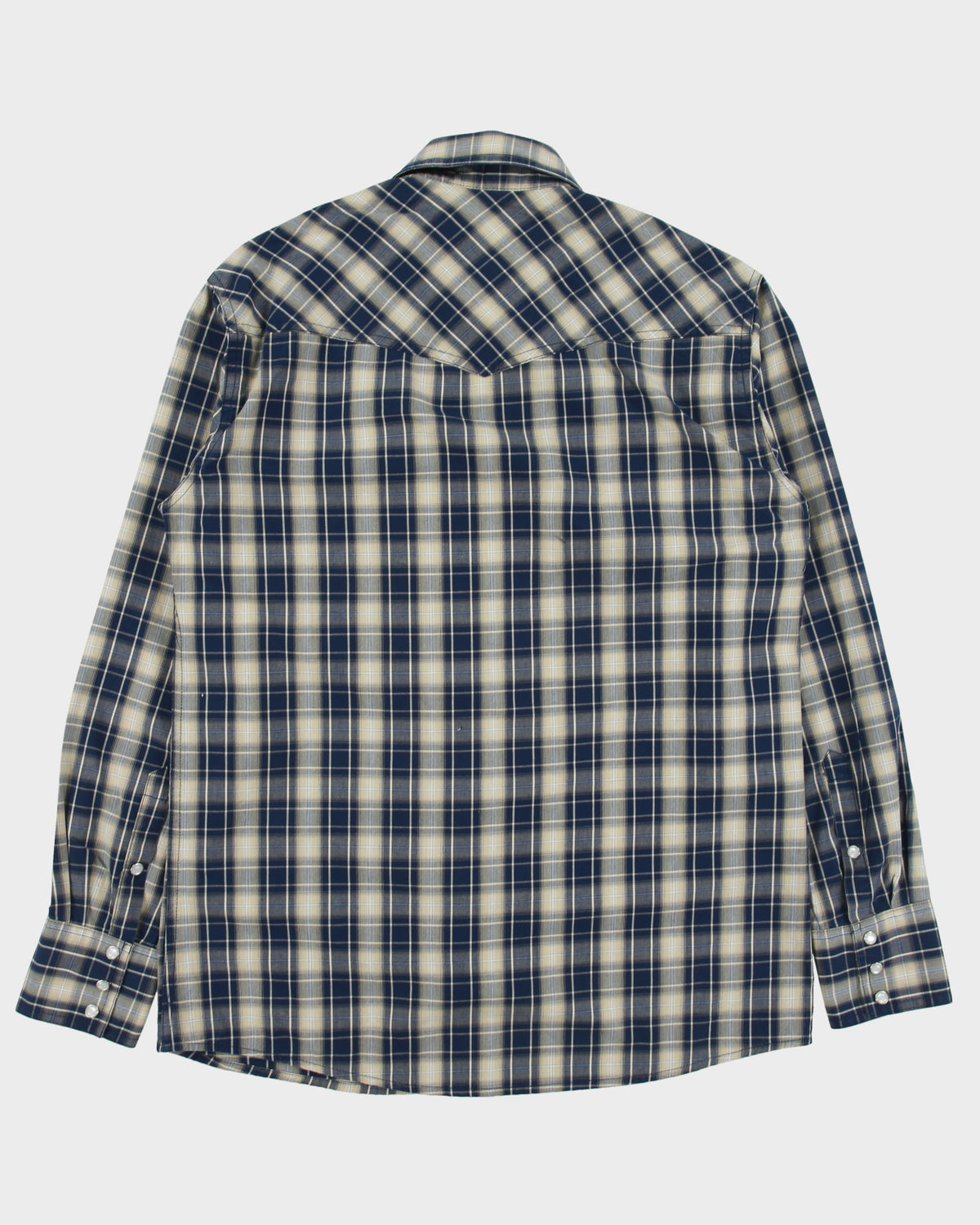Vintage 1990s Wyoming Trader Plaid Pearl Snap Button Long Sleeve Western Shirt - S