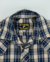 Vintage 1990s Wyoming Trader Plaid Pearl Snap Button Long Sleeve Western Shirt - S