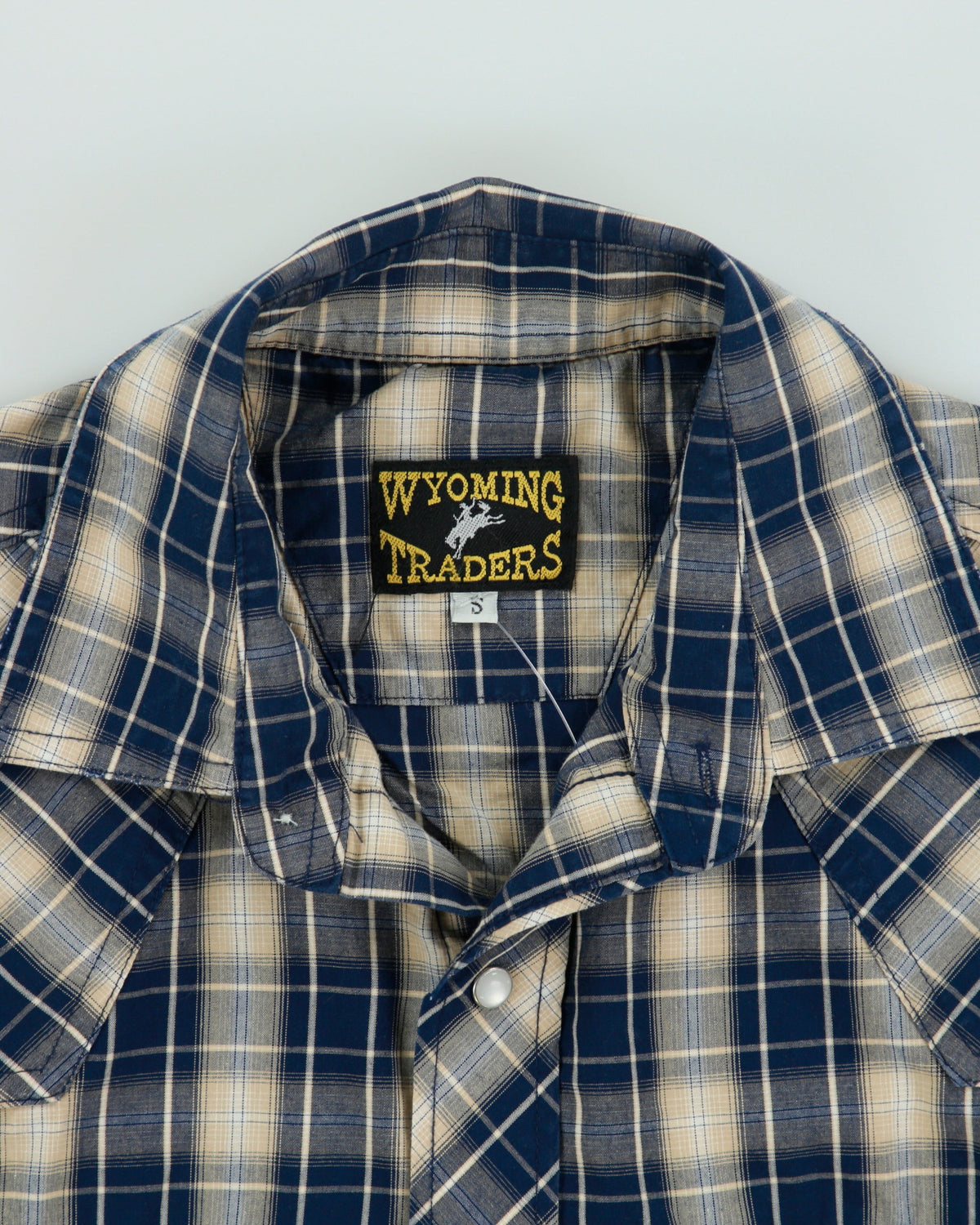 Vintage 1990s Wyoming Trader Plaid Pearl Snap Button Long Sleeve Western Shirt - S