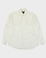 Vintage 1990s Wrangler Cream XL Tails Long Sleeve Ranch Shirt - L