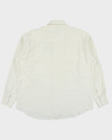 Vintage 1990s Wrangler Cream XL Tails Long Sleeve Ranch Shirt - L