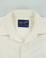 Vintage 1990s Wrangler Cream XL Tails Long Sleeve Ranch Shirt - L