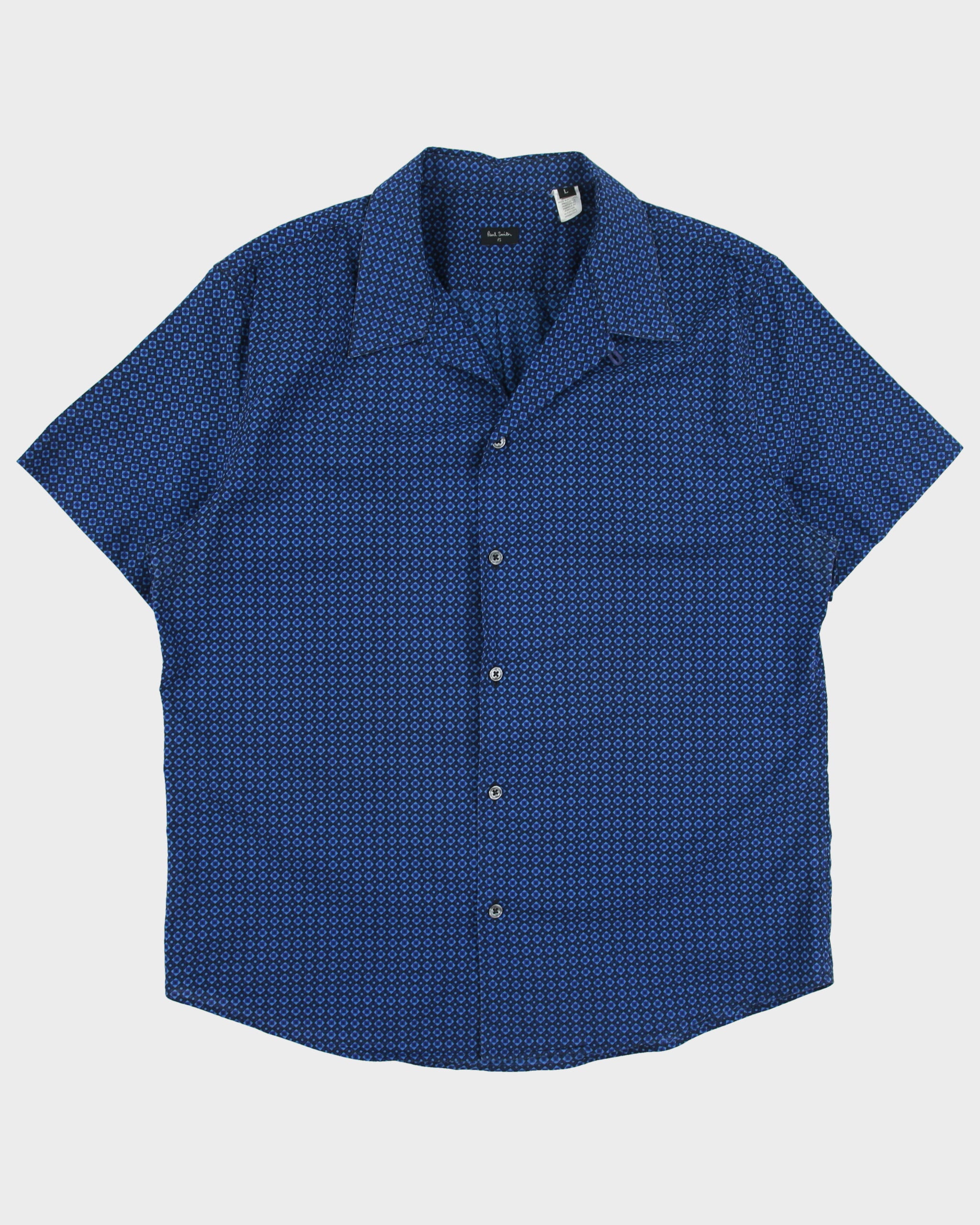 Vintage Y2K 00s Paul Smith PS Patterned Short Sleeve Cuban Collar Shirt - L