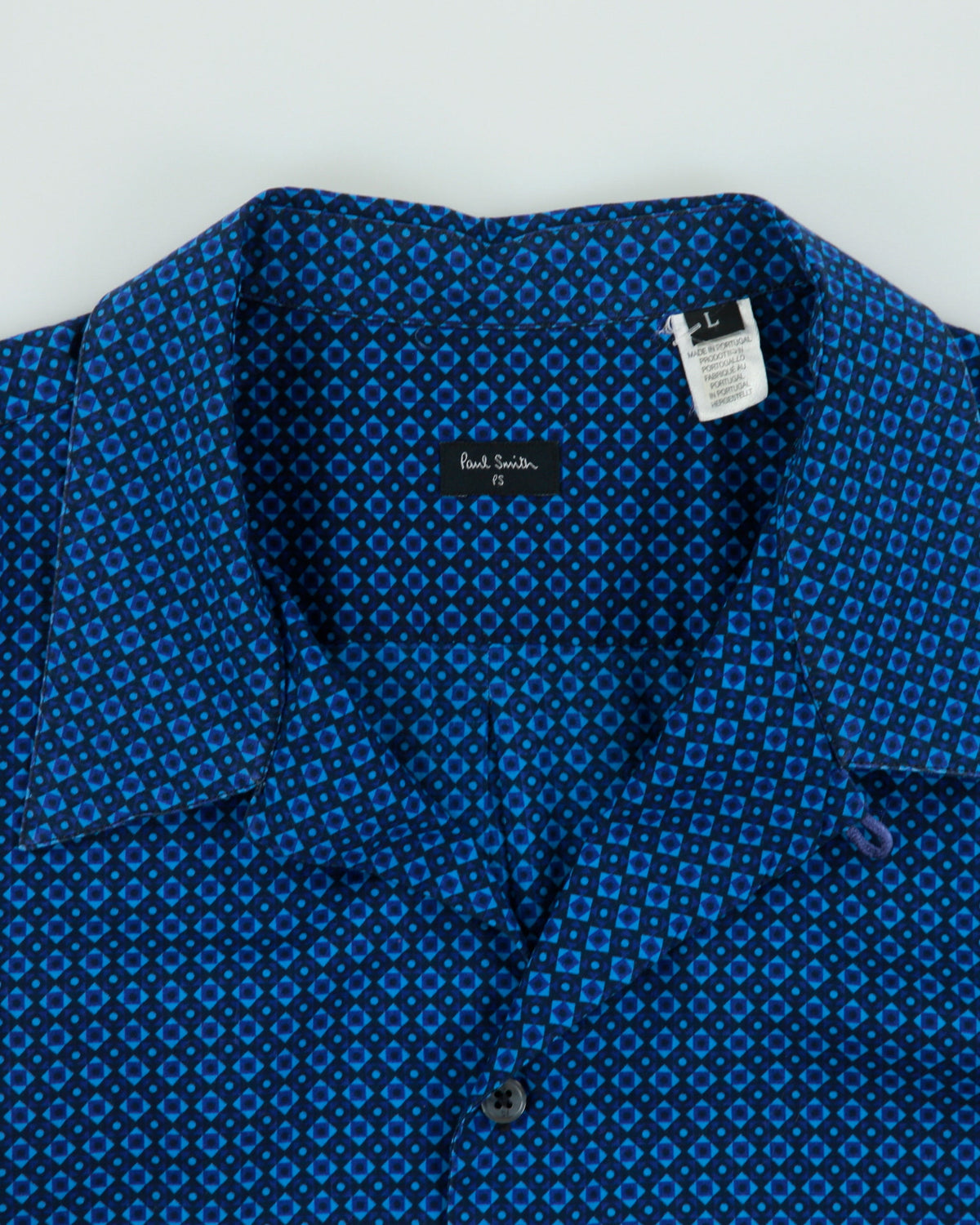 Vintage Y2K 00s Paul Smith PS Patterned Short Sleeve Cuban Collar Shirt - L
