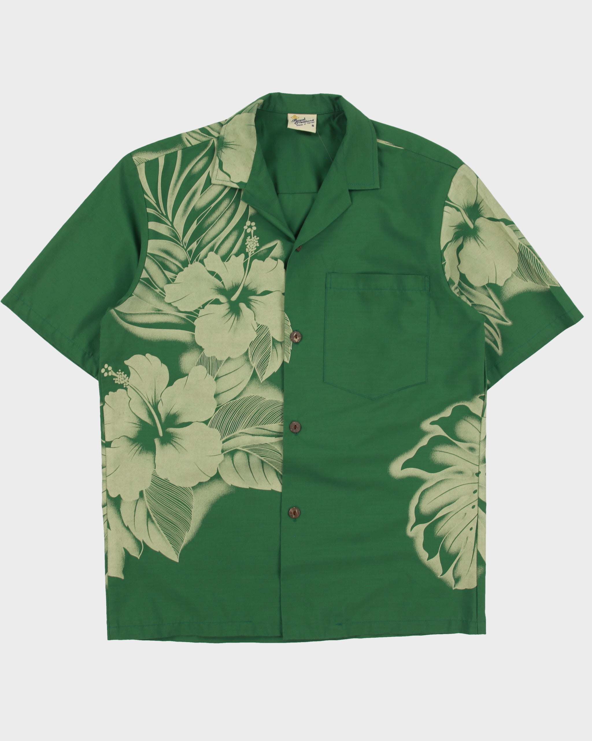 Vintage Y2K 00s Royal Creations Tropical Made In Hawaii USA Hawaiian Aloha Shirt - S