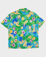 Vintage 1980s Hilo Hattie Tropical Hand Finished Made In Hawaii USA Hawaiian Aloha Shirt - S