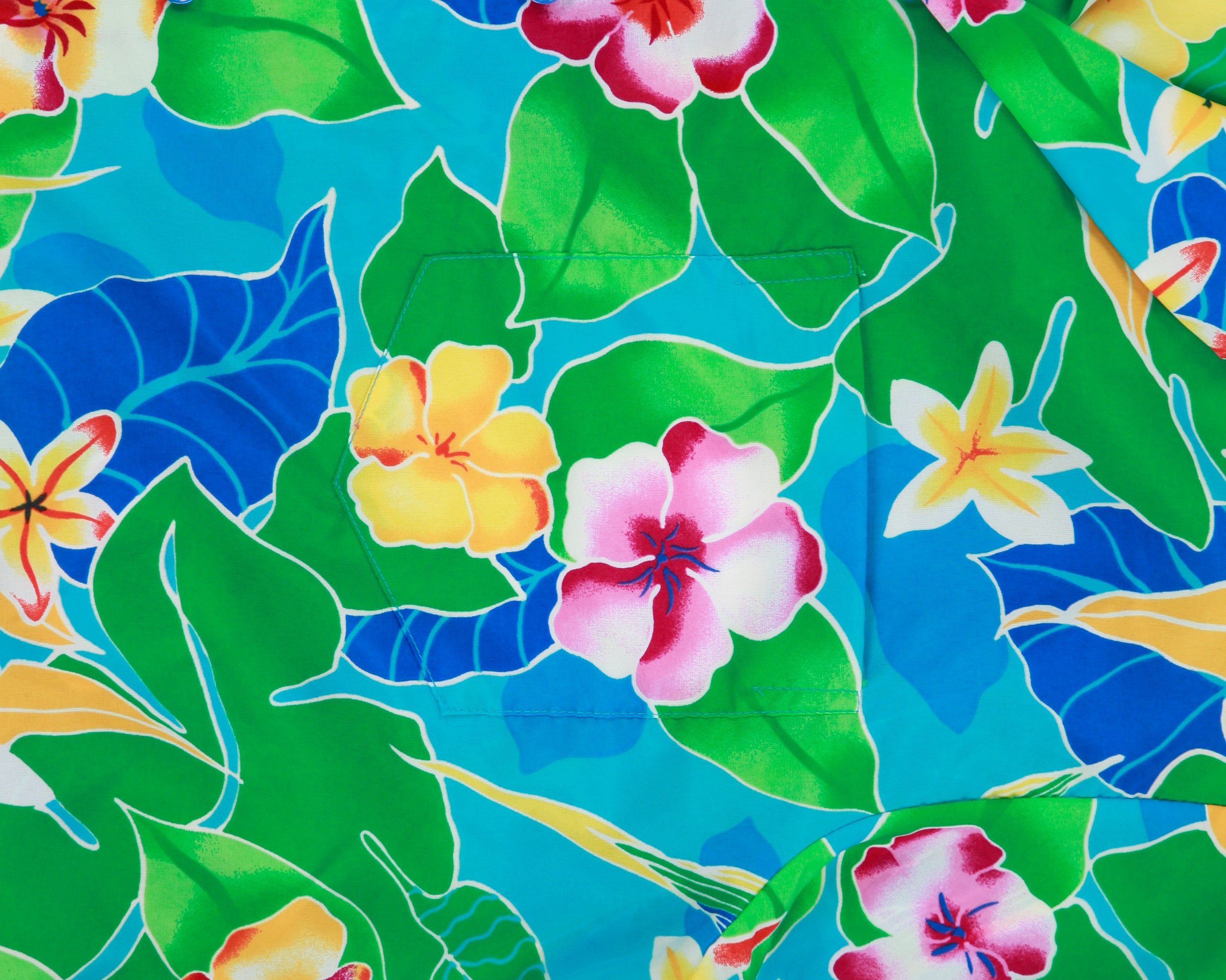 Vintage 1980s Hilo Hattie Tropical Hand Finished Made In Hawaii USA Hawaiian Aloha Shirt - S