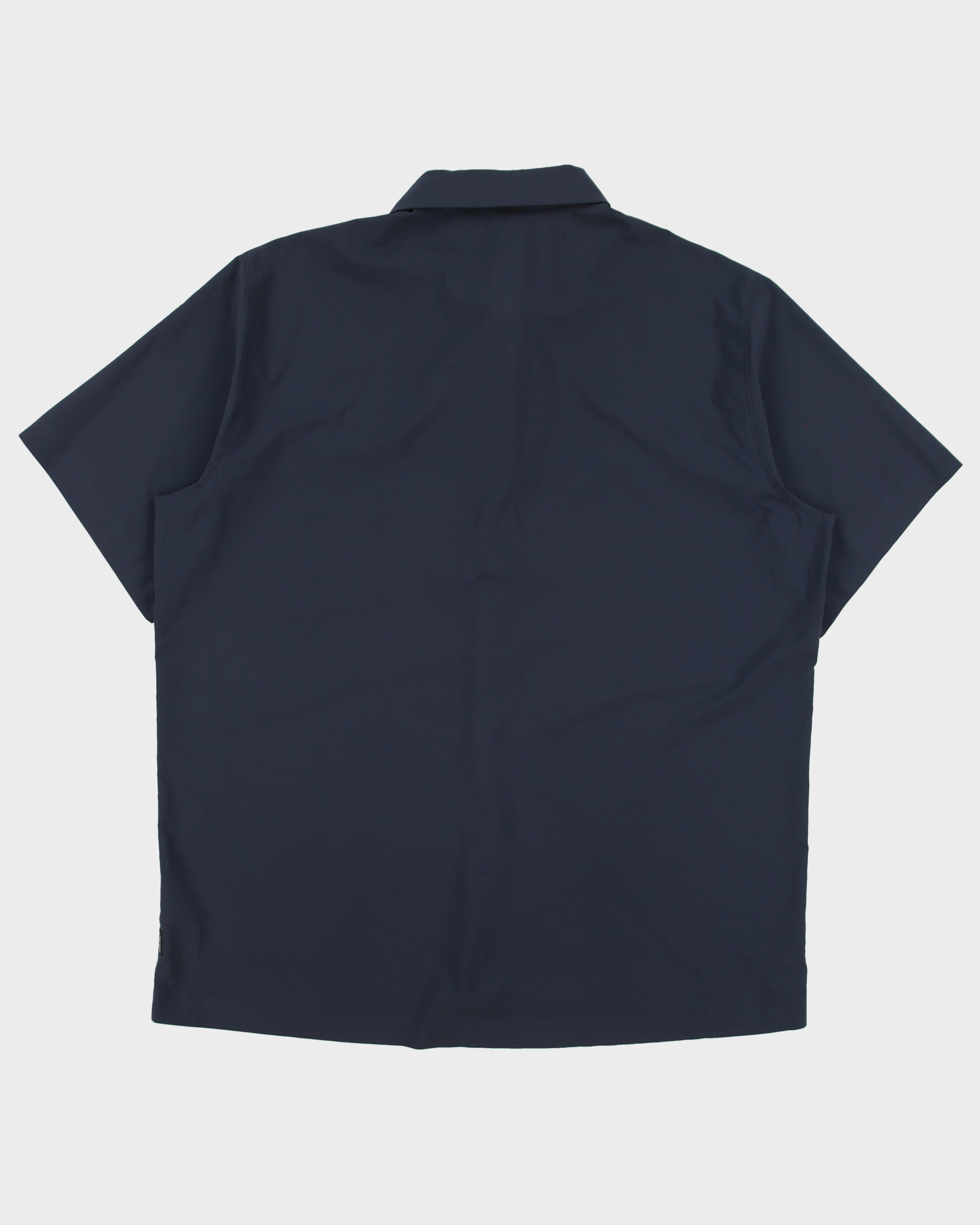 Arc'teryx Navy Skyline SS Pacific Ropes Snap Button Soft Shell Short Sleeve Technical Shirt - XL