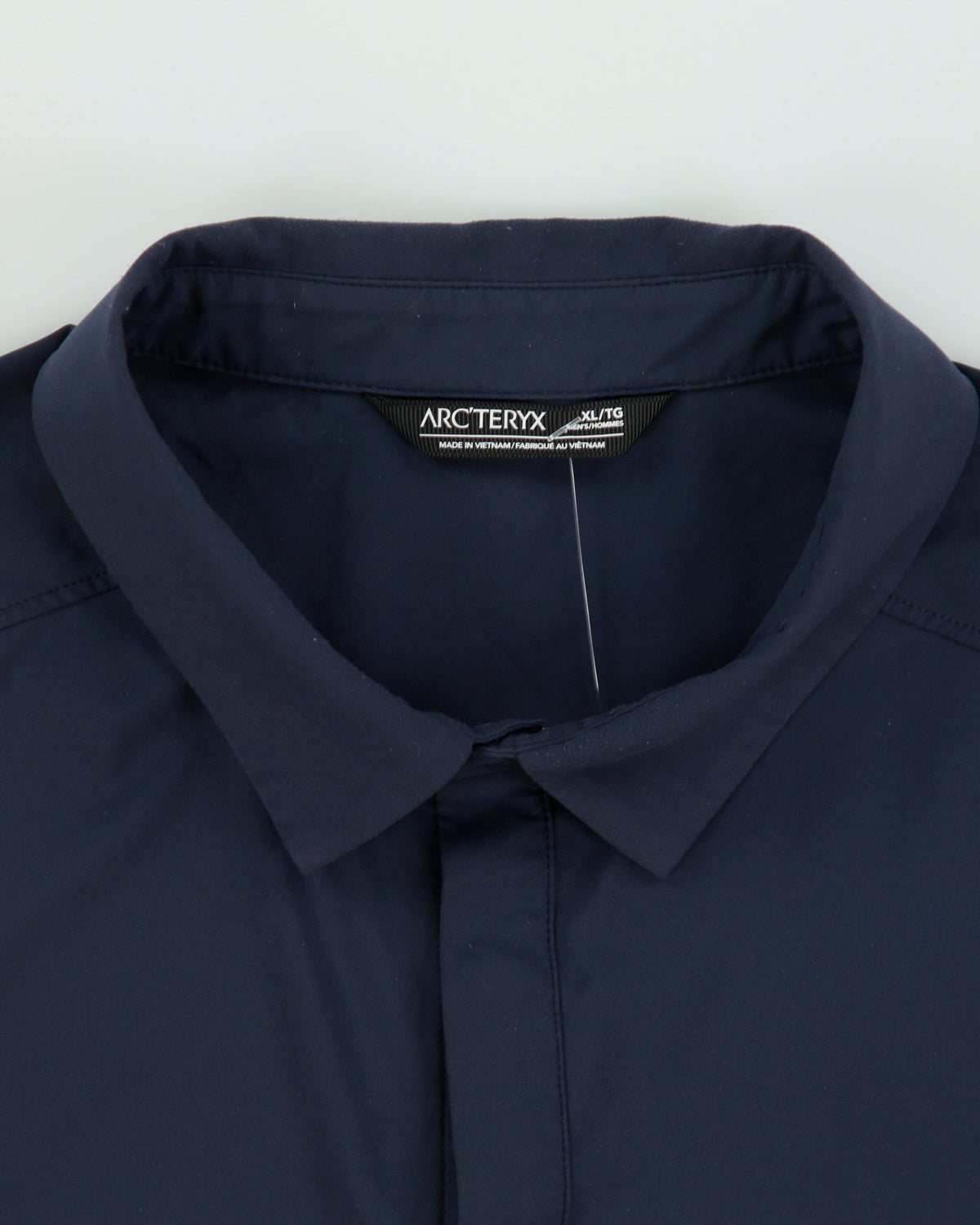 Arc'teryx Navy Skyline SS Pacific Ropes Snap Button Soft Shell Short Sleeve Technical Shirt - XL