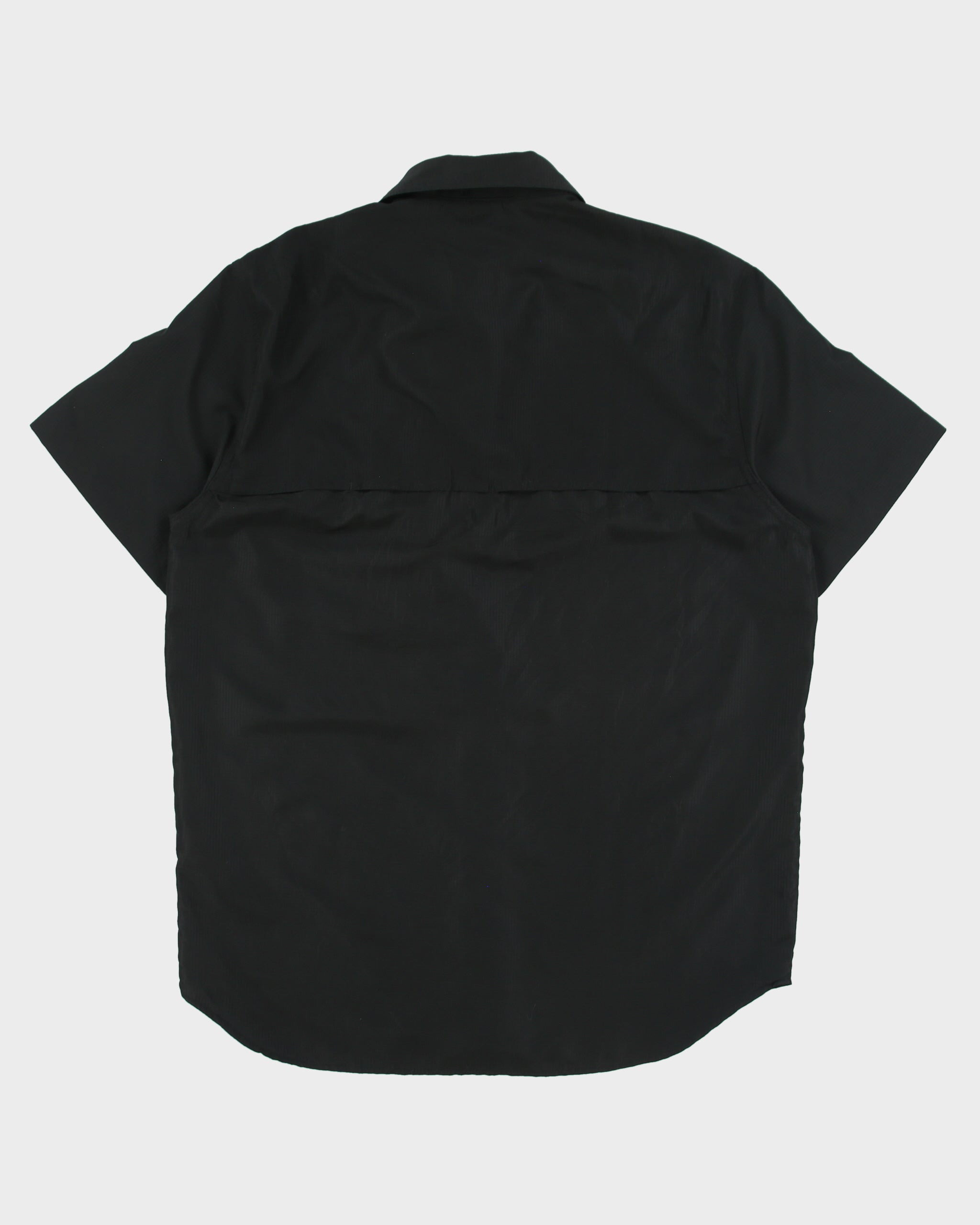 Merrell Black Mesh Lined Soft Shell Short Sleeve Hiking Shirt - M