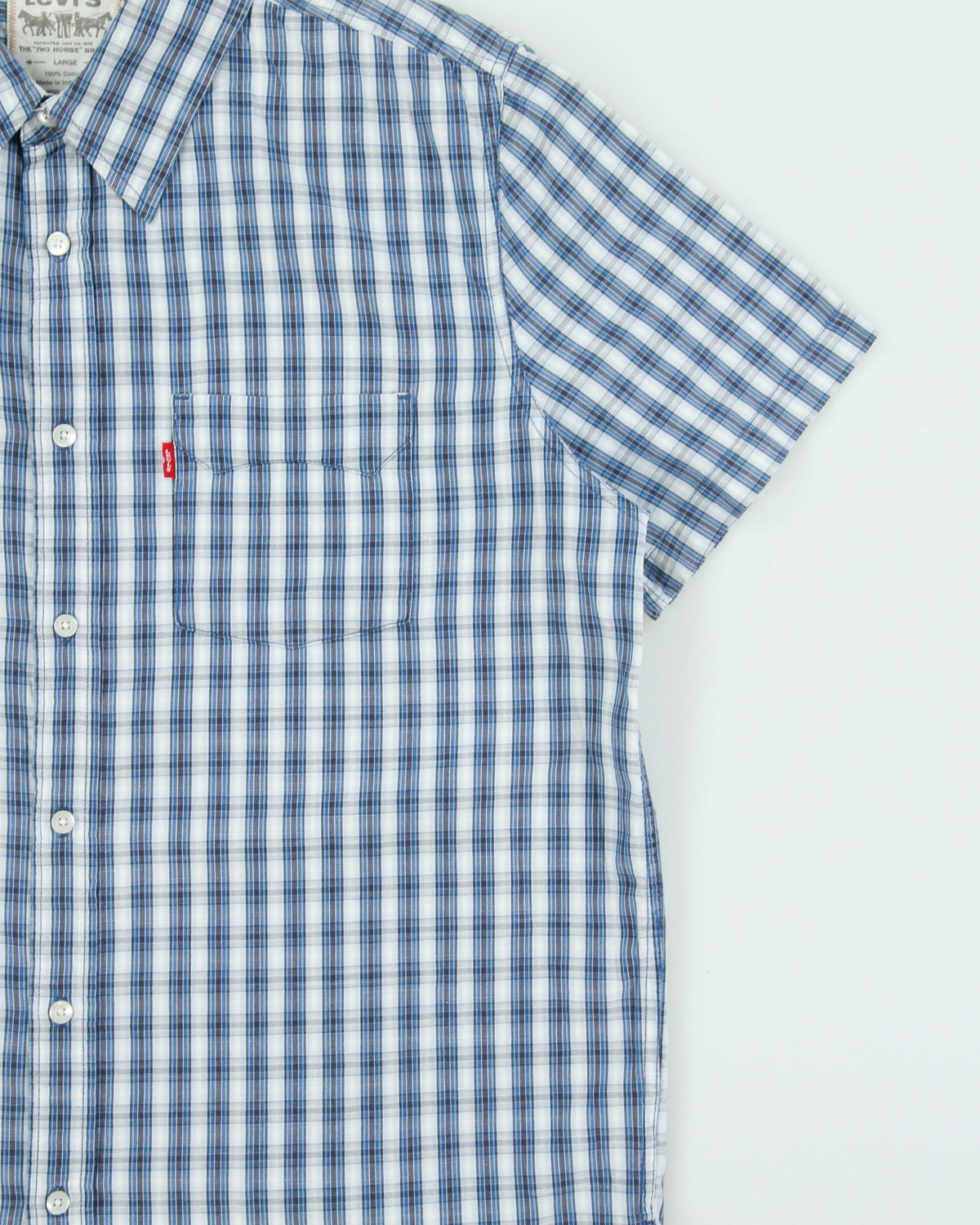 Vintage Y2K 00s Levi's Plaid Regular Fit Short Sleeve Shirt - L