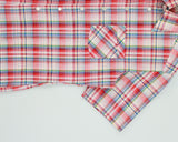 Vintage 1970s WUCU Tartan Plaid Short Sleeve Pocket Shirt - L