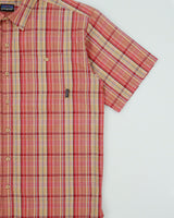 Vintage Y2K 00s Patagonia Organic Plaid Relaxed Fit Short Sleeve Shirt - L