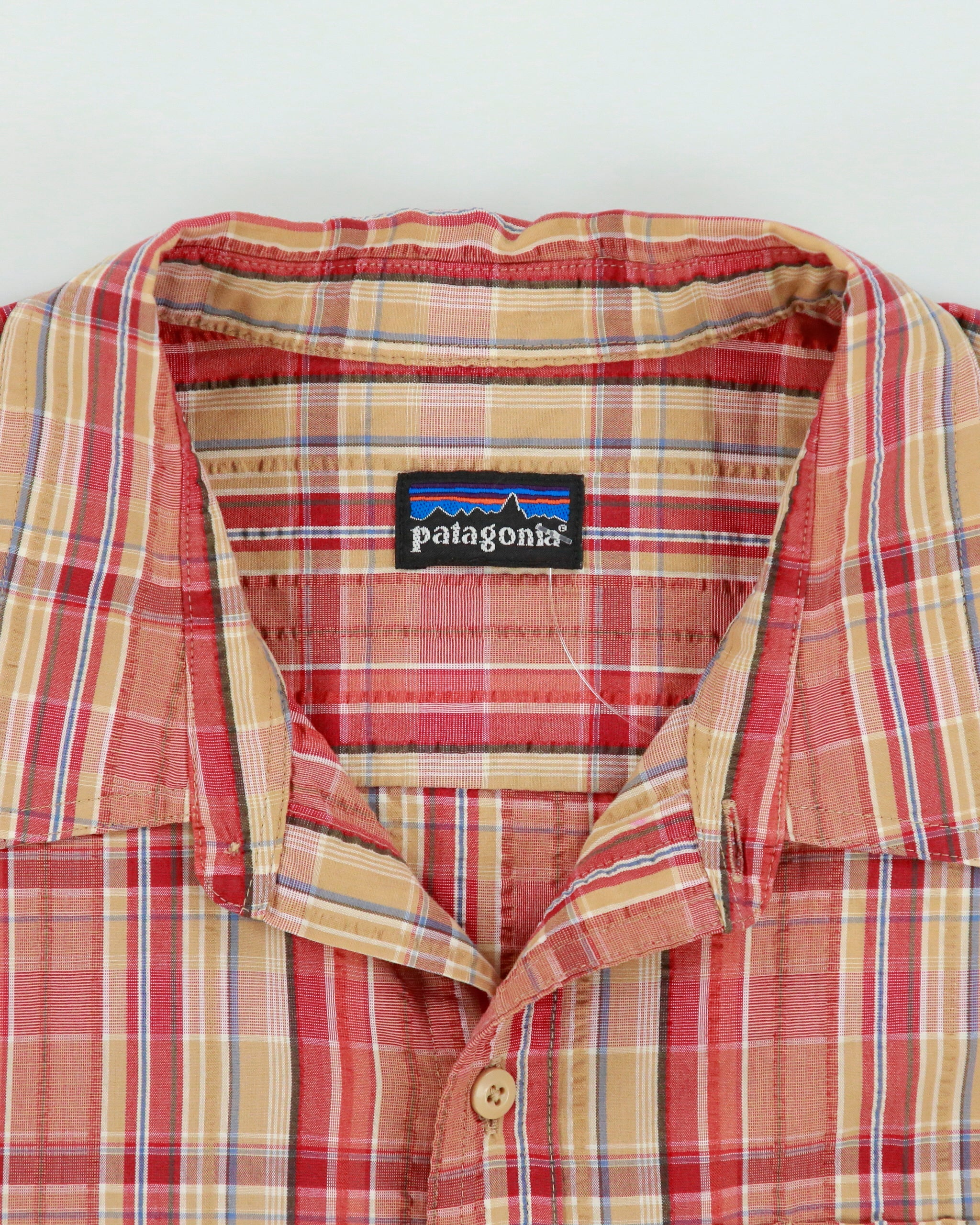 Vintage Y2K 00s Patagonia Organic Plaid Relaxed Fit Short Sleeve Shirt - L
