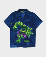 Vintage 2002 Y2K Marvel Comics The Incredible Hulk AOP Short Sleeve Camp Collar Shirt - S