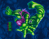 Vintage 2002 Y2K Marvel Comics The Incredible Hulk AOP Short Sleeve Camp Collar Shirt - S