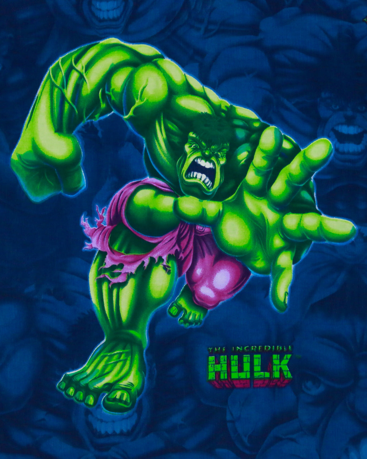 Vintage 2002 Y2K Marvel Comics The Incredible Hulk AOP Short Sleeve Camp Collar Shirt - S