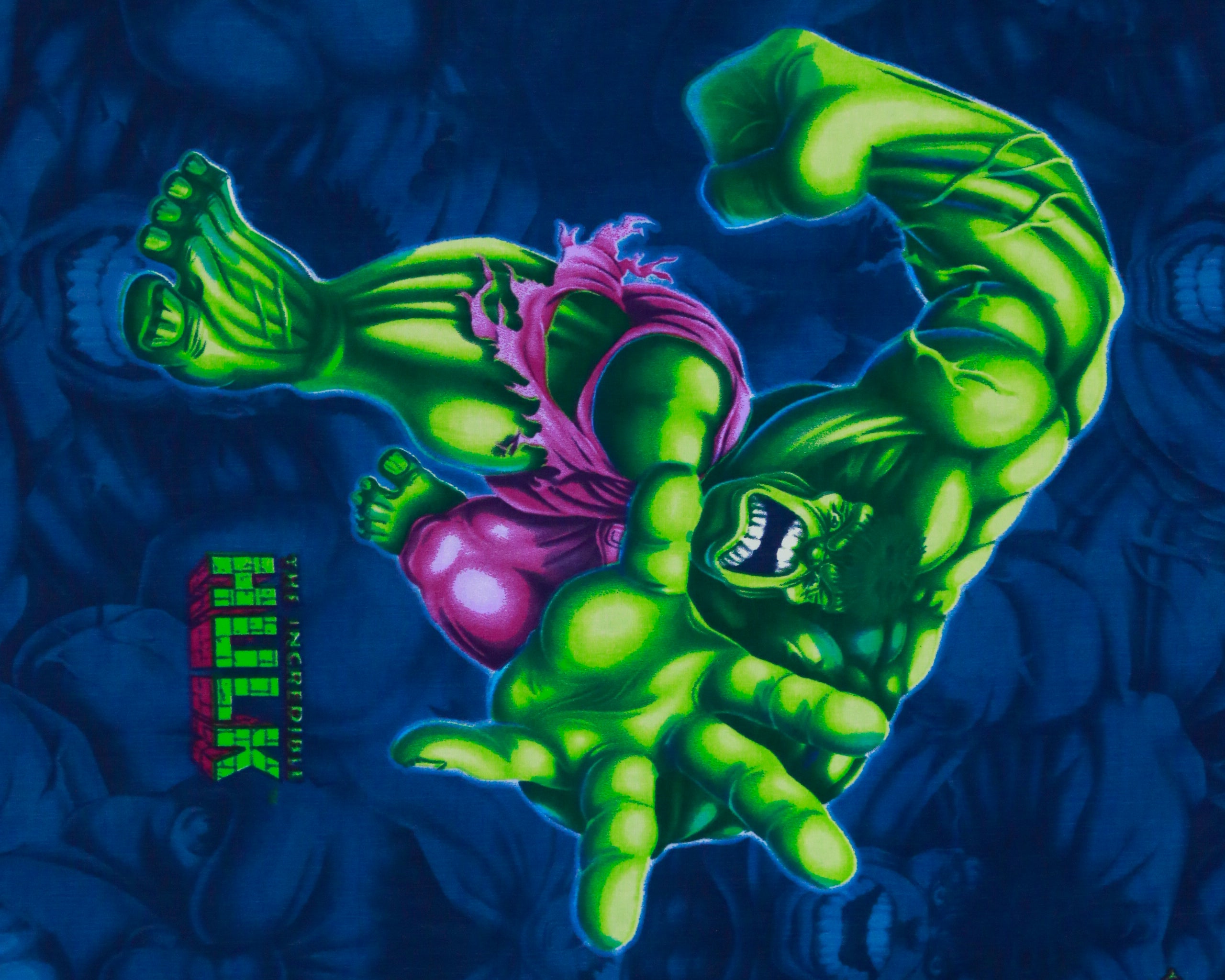 Vintage 2002 Y2K Marvel Comics The Incredible Hulk AOP Short Sleeve Camp Collar Shirt - S