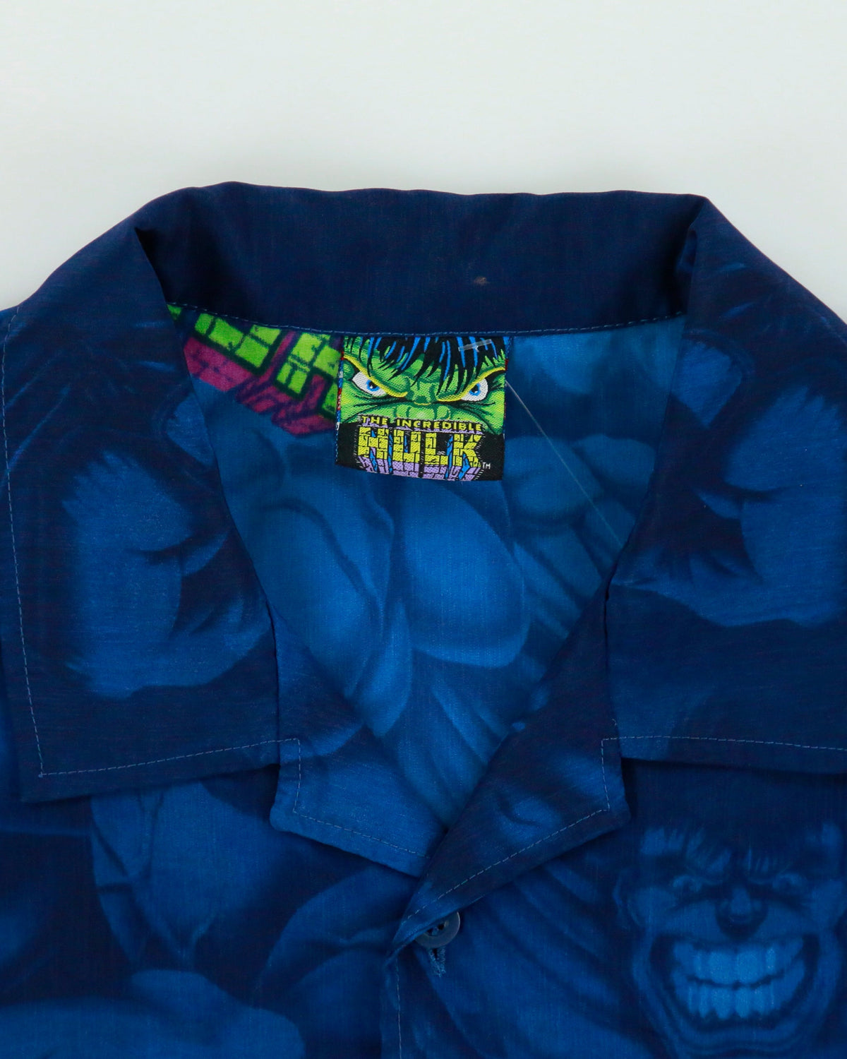 Vintage 2002 Y2K Marvel Comics The Incredible Hulk AOP Short Sleeve Camp Collar Shirt - S