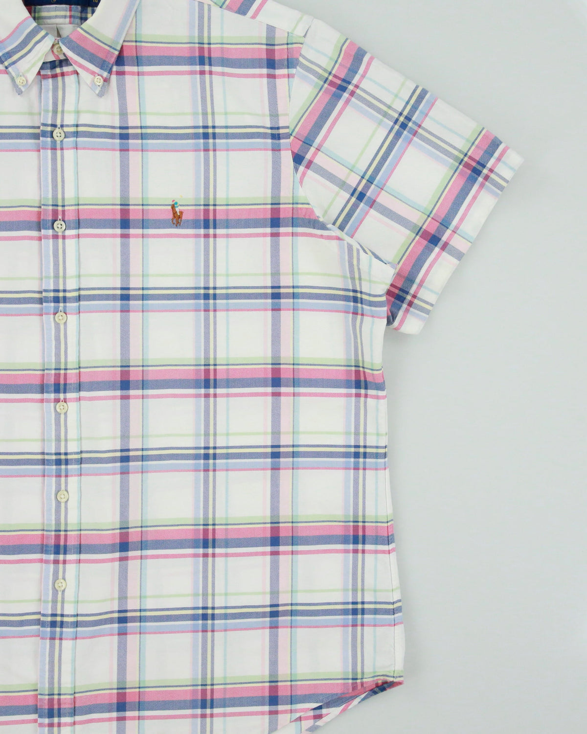 Vintage Ralph Lauren Plaid Regular Fit Short Sleeve Shirt - XL