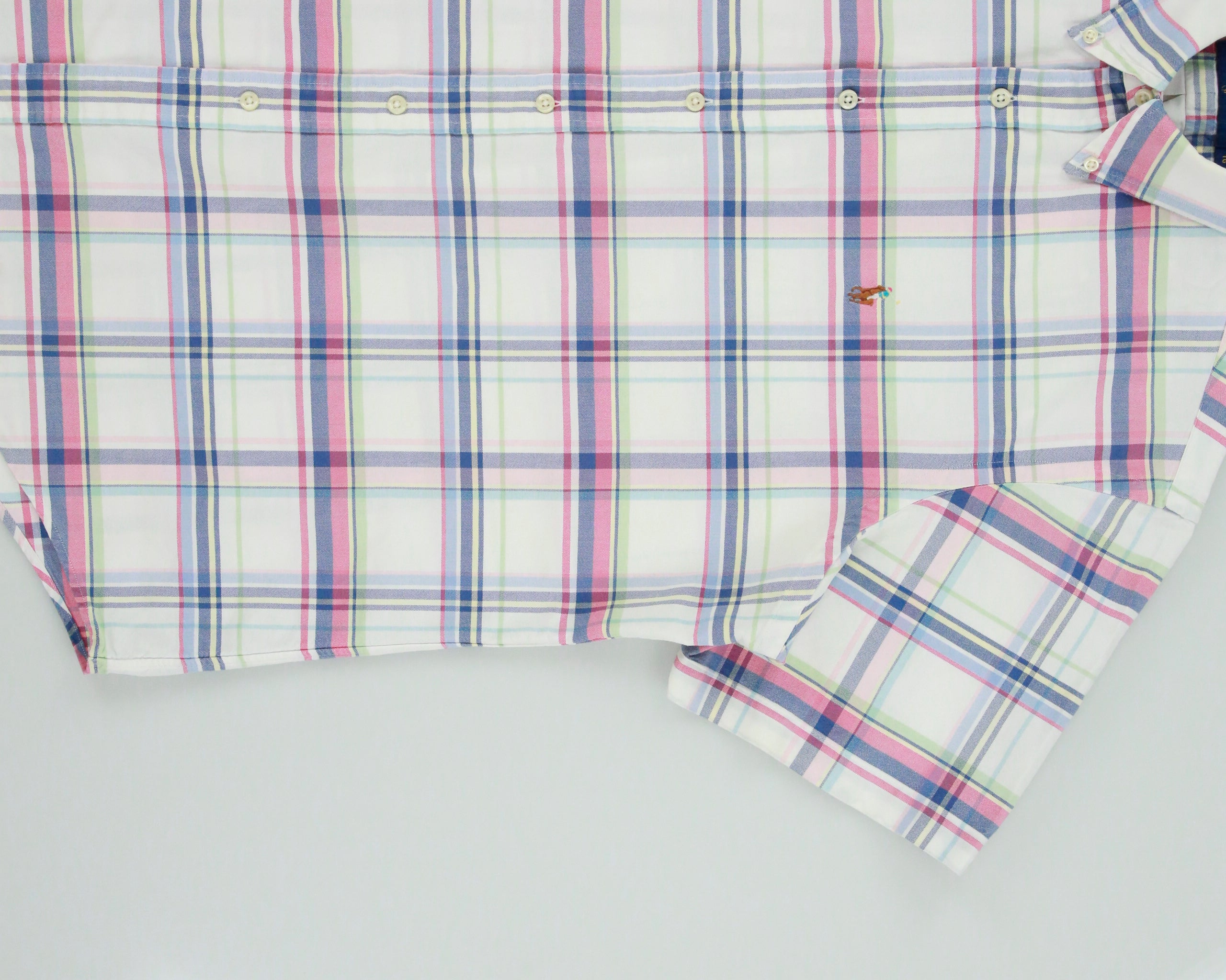 Vintage Ralph Lauren Plaid Regular Fit Short Sleeve Shirt - XL