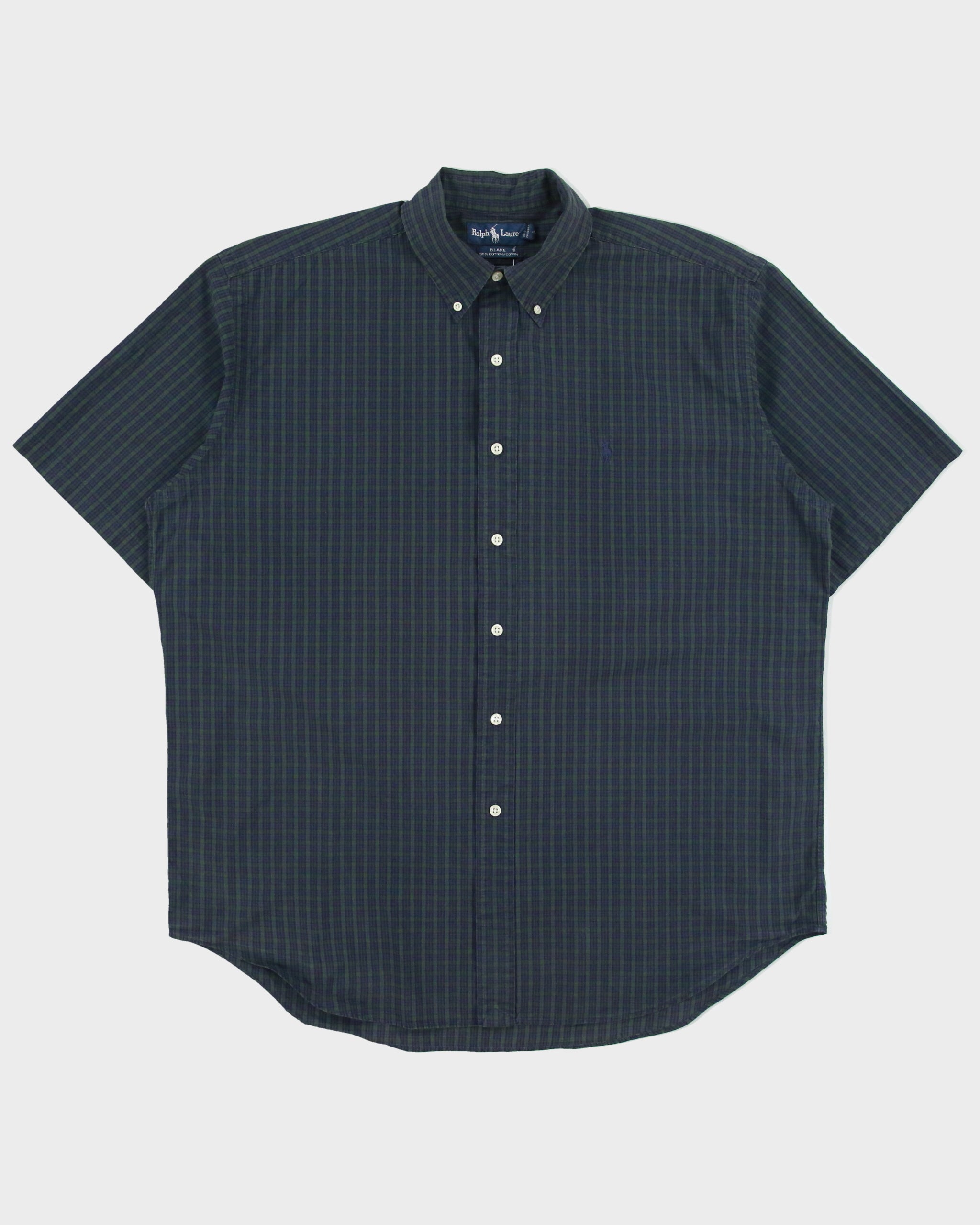 Vintage Y2K 00s Ralph Lauren Tartan Short Sleeve Blake Shirt - L
