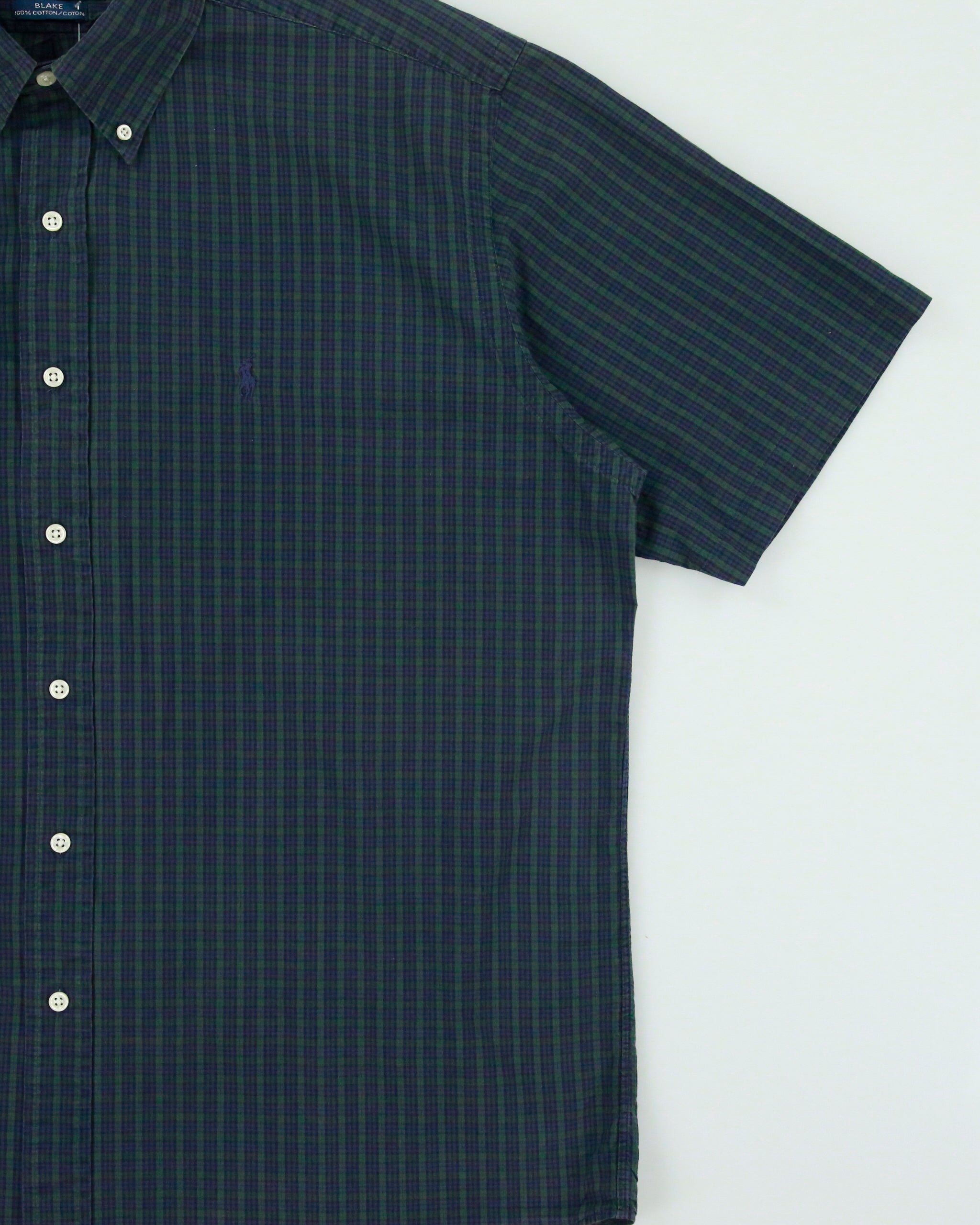 Vintage Y2K 00s Ralph Lauren Tartan Short Sleeve Blake Shirt - L