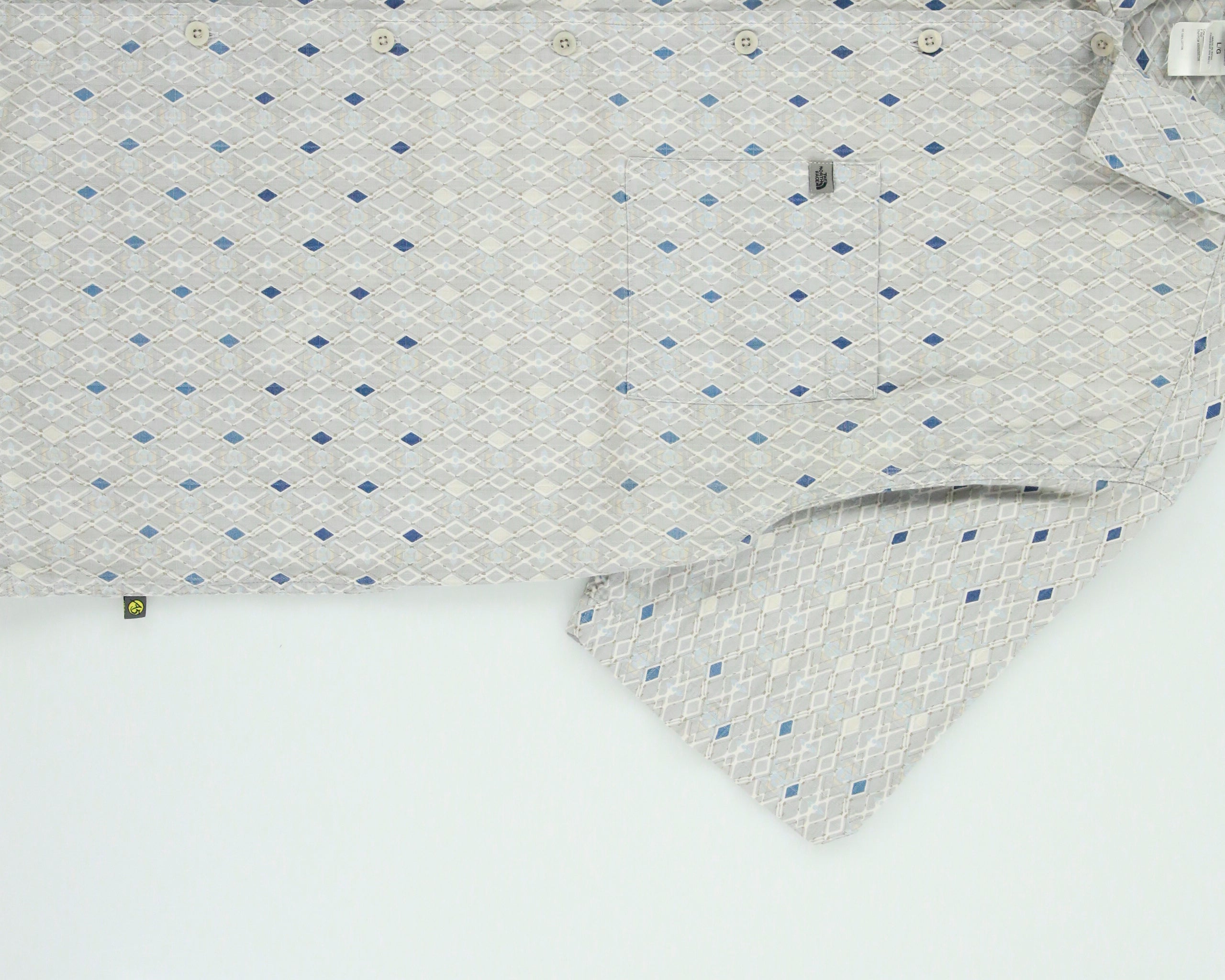 Vintage Y2K 00s The North Face A5 Series Diamond Patterned Short Sleeve Shirt - L