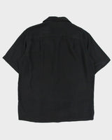 Vintage Y2K 00s Alfani Striped Silk Short Sleeve Shirt - L